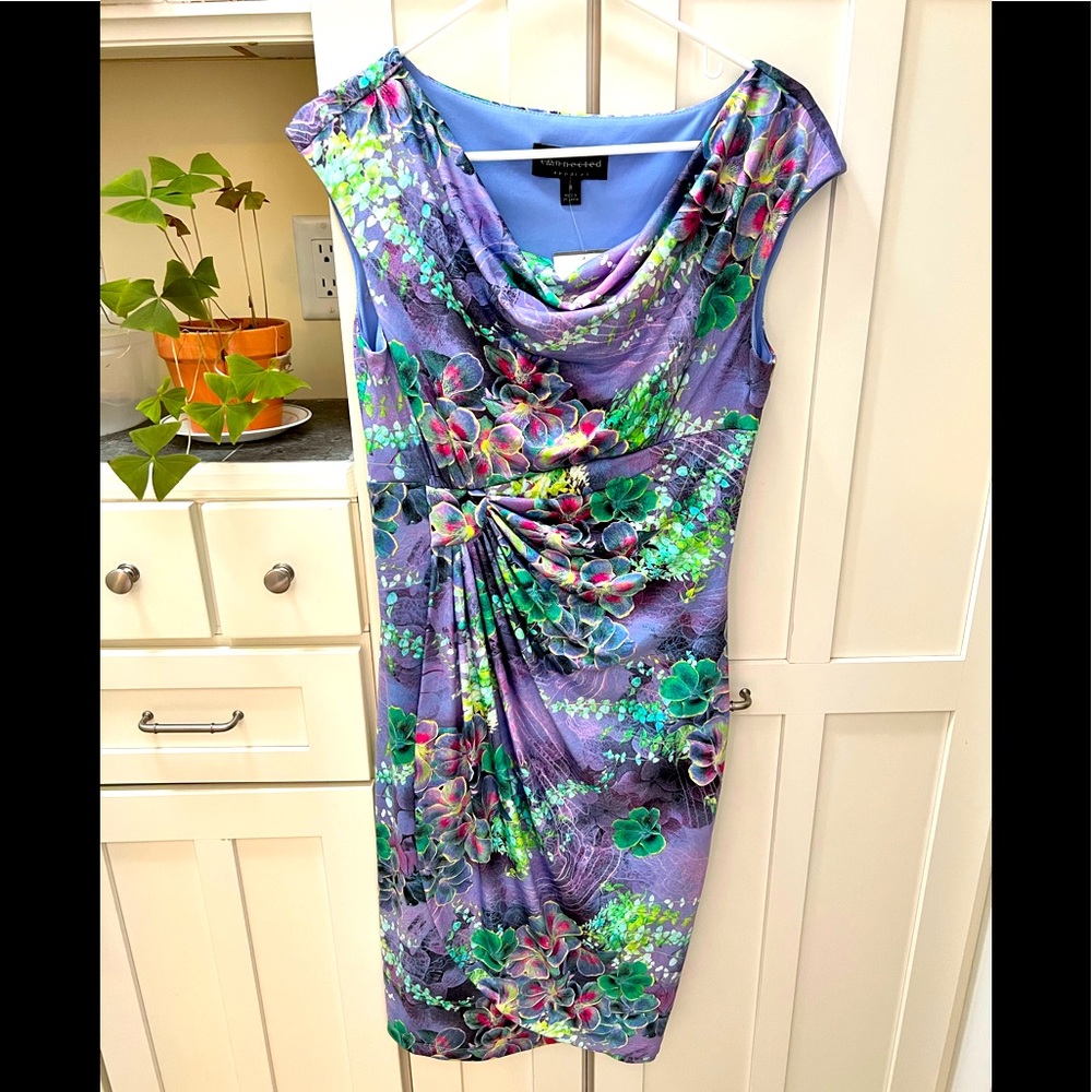 Vibrant purple floral dress